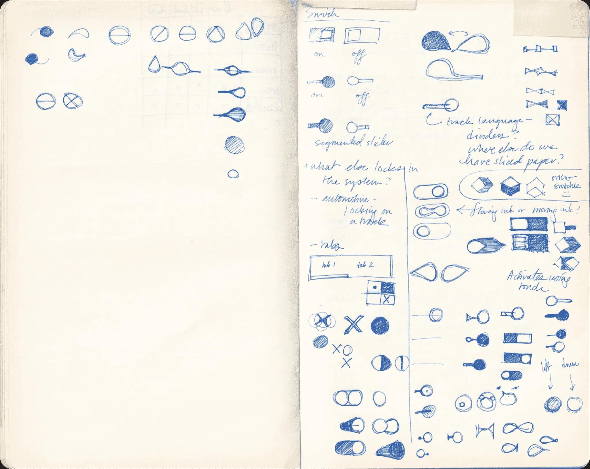 Circles, commas, teardrops, toggles, and other shapes for the switch.